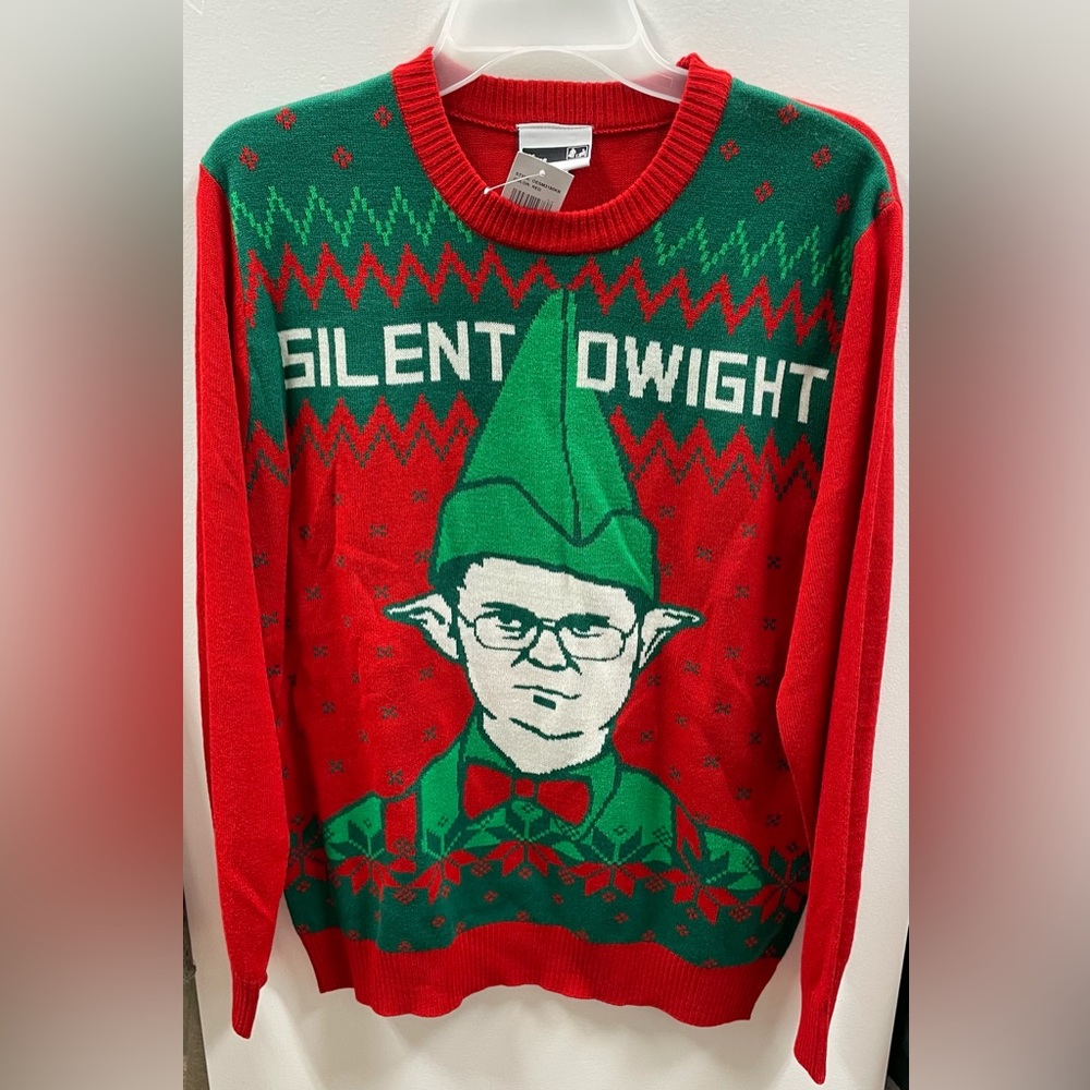 Silent Dwight Christmas sweater nwt size small